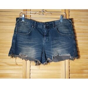 Free People Size 29 Jeans Shorts Cut Off Distressed 61855-16515125